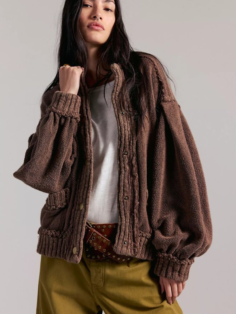 Free People We The Free Cute In This Cardi - Brownies - Size Medium